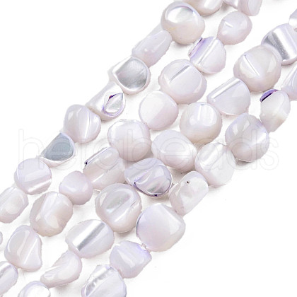 Natural Trochid Shell/Trochus Shell Beads Strands SSHEL-N032-49-A02-1