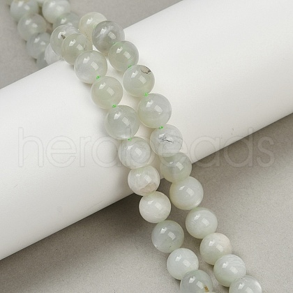 Natural Green Moonstone Beads Strands G-NH0060-A01-01-1