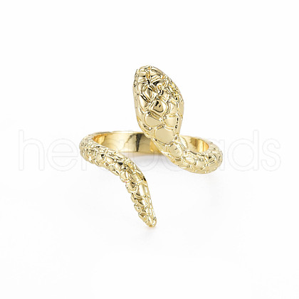 Snake Shape Rack Plating Alloy Cuff Rings RJEW-Q163-012A-RS-1