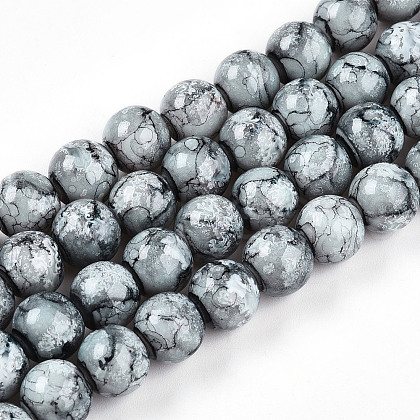Baking Painted Glass Beads Strands X1-DGLA-N003-10mm-A06-1
