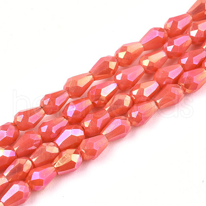 Electroplate Glass Beads Strands EGLA-S194-02A-A04-1