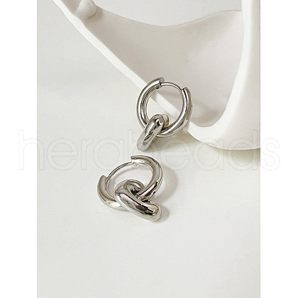 Heart 304 Stainless Steel Hoop Earrings FS-WGDB2C9-02-1