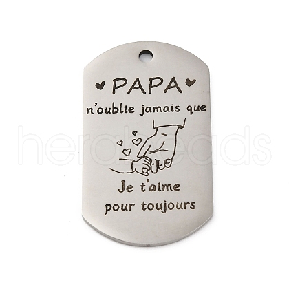 Anti-Tarnish 201 Stainless Steel Pendants STAS-R002-02P-13-1