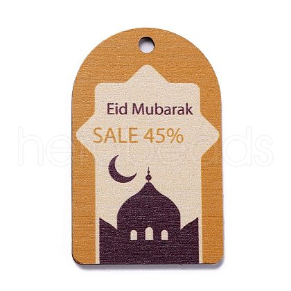Eid Mubarak Theme Wood Pendants WOOD-C011-06C-1