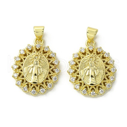 Brass Micro Pave Cubic Zirconia Pendants KK-H472-53G-G-1