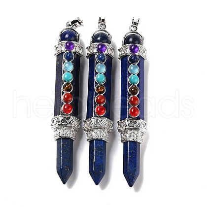 Chakra Theme Natural Lapis Lazuli Big Pendants G-I322-06P-03-1