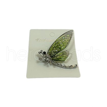 Dragonfly Alloy Rhinestone Brooches PW-WG92485-03-1