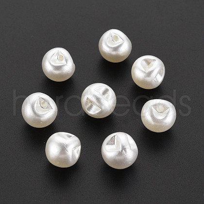 ABS Plastic Imitation Pearl Charms KK-N242-018-1