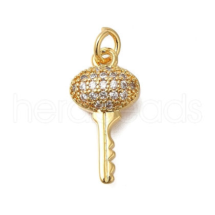 Rack Plating Brass Micro Pave Cubic Zirconia Pendants ZIRC-F142-12C-G-1