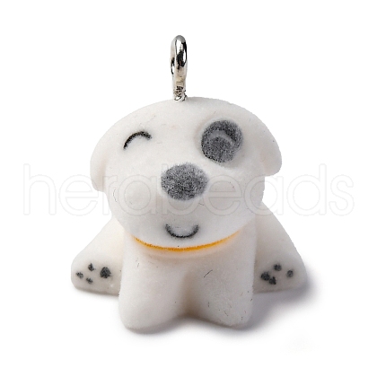 Flocky Resin Pendants FIND-S001-02D-1