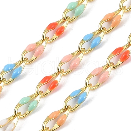 Ion Plating(IP) Brass Enamel Link Chains CHC-A008-01G-02-1