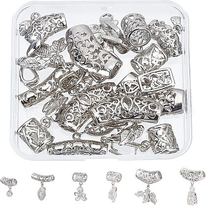 12Pcs 6 Style Brass Ice Pinch Bails KK-FH0002-10-1