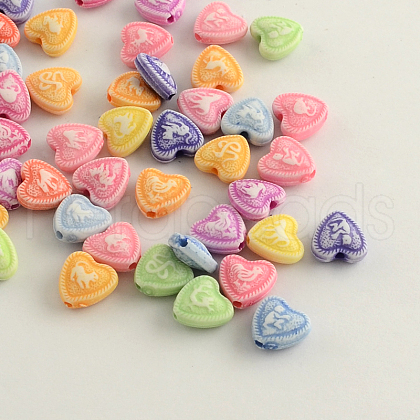 Craft Style Acrylic Beads X-MACR-Q157-M34-1