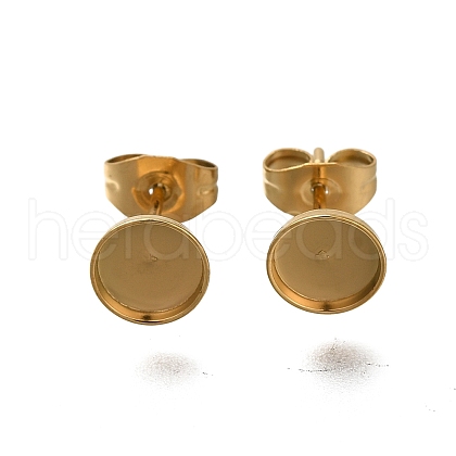 PVD Vacuum Plating 304 Stainless Steel Stud Earrings for Women EJEW-M028-01G-1