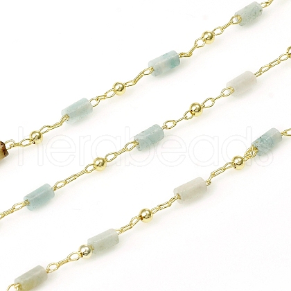 3.28 Feet Handmade Natural Amazonite Beaded Chains X-CHC-E021-01C-1