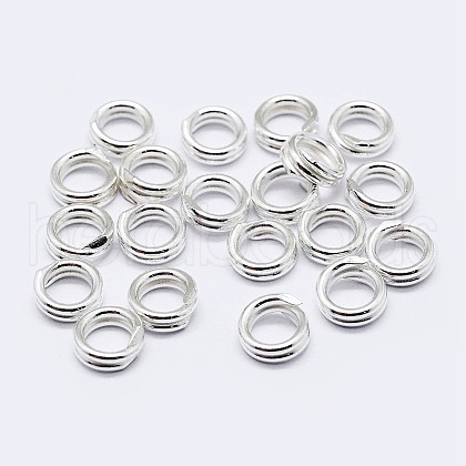 925 Sterling Silver Split Jump Rings STER-F036-01S-0.6x6mm-1