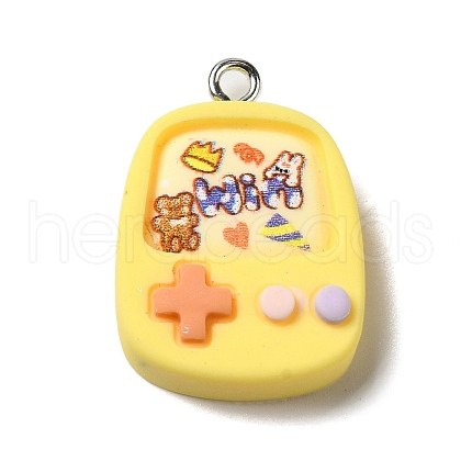 Opaque Resin Pendants RESI-G081-02C-1