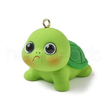 Tortoise Opaque Resin Pendants RESI-Z035-01P-01-1