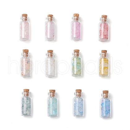 12Pcs Glass Wishing Bottles  Display Decoration PALLOY-JF03693-1