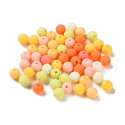 Rubberized Style Imitated Silicone Acrylic Beads X1-MACR-D029-01G-1