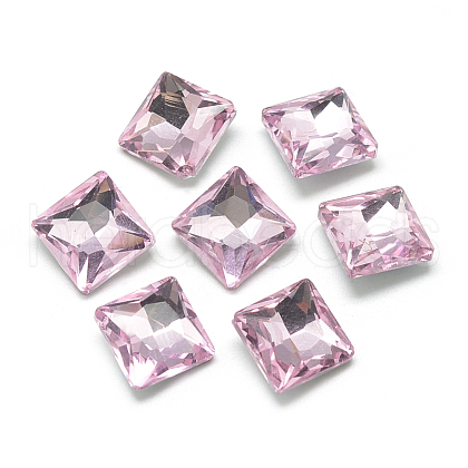 Pointed Back Glass Rhinestone Cabochons RGLA-T027-10x10mm-03-1