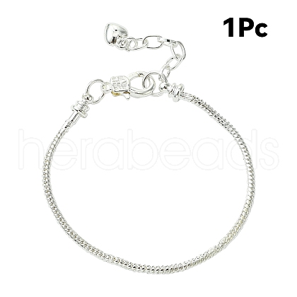 1Pc Brass European Style Bracelet Making MAK-YW0001-18-1