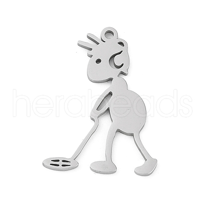 304 Stainless Steel Pendants STAS-U041-01P-1
