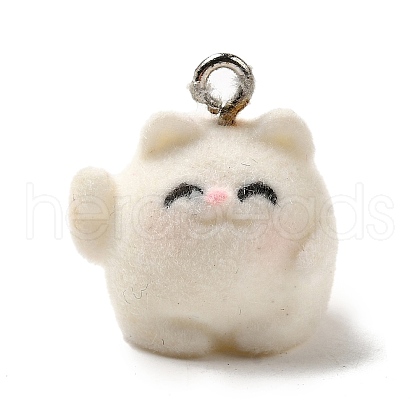 Flocky Resin Pendants FIND-I044-21-1