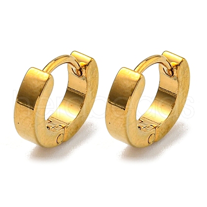 PVD Vacuum Plating 202 Stainless Steel Huggie Hoop Earrings with 304 Stainless Steel Pins for Women EJEW-H003-03G-1