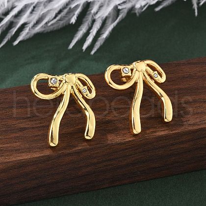304 Stainless Steel Stud Earrings for Women EJEW-U052-10G-1