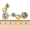 304 Stainless Steel Natural Paua Shell Pendants STAS-L288-10G-01-3