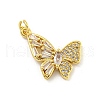 Rack Plating Brass Pave Cubic Zirconia Pendants KK-G513-14G-1