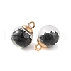 Glass Round Pendants GLAA-P063-01G-12-2
