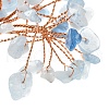 Mother's Day Natural Aquamarine Chips Money Tree Decorations DJEW-C016-01H-2
