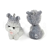 Flocky Resin Pendants FIND-A052-06G-2