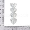 Valentine's Day Theme Gradient Color Acrylic Pendants OACR-Q100-11A-3