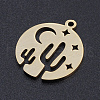 201 Stainless Steel Laser Cut Pendants STAS-S105-T969-2-2