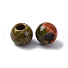 Natural Unakite European Beads G-B130-01-3