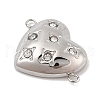 304 Stainless Steel Micro Pave Clear Cubic Zirconia Connector Charms STAS-S131-16P-2