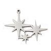 201 Stainless Steel Pendants STAS-R133-01P-01-1