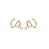 925 Sterling Silver Spiral Stud Earrings with Pearl Beaded EJEW-P231-24G-1