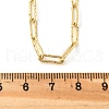 Brass Textured Paperclip Chain Necklaces for Women Men NJEW-F337-02G-02-3