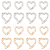 WADORN 16Pcs 2 Style Alloy Spring Gate Rings FIND-WR0001-93-1