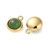 Natural Green Aventurine Half Round Charms STAS-L022-397B-G-2