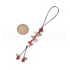 Round Natural Amethyst &l Quartz Crystal & Carnelian & Synthetic Citrine & Green Turquoise Pendant Decorations HJEW-TA00332-3