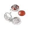 Natural Red Jasper Locket Pendants G-G982-01P-02-3