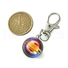 Galaxy Theme Luminous Glass Ball Pendant Decorations HJEW-JM02798-02-3