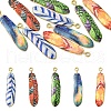 10Pcs 5 Colors Rack Plating Alloy Pendants FIND-YW0005-31-1