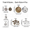 SUNNYCLUE Tibetan Style Alloy Pendants TIBEP-SC0001-54-2