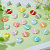 DICOSMETIC 20Pcs 10 Colors Cup Cake Food Grade Eco-Friendly Silicone Beads SIL-DC0001-71-4
